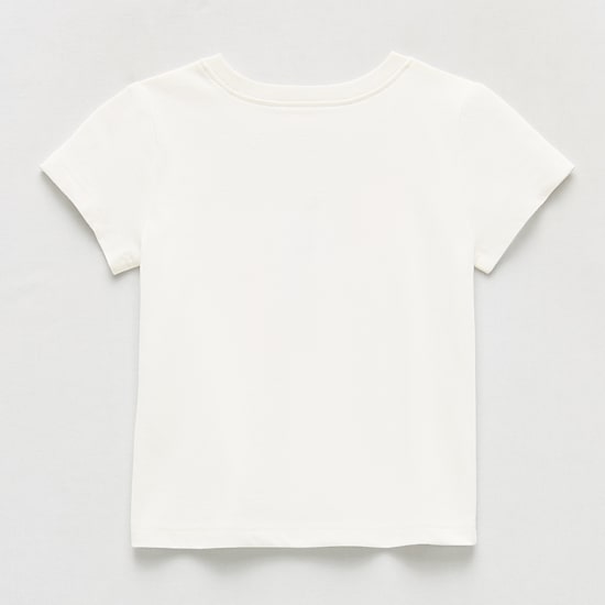 Okie Dokie Toddler & Little Girls Round Neck Short Sleeve Regular Fit Graphic T-Shirt