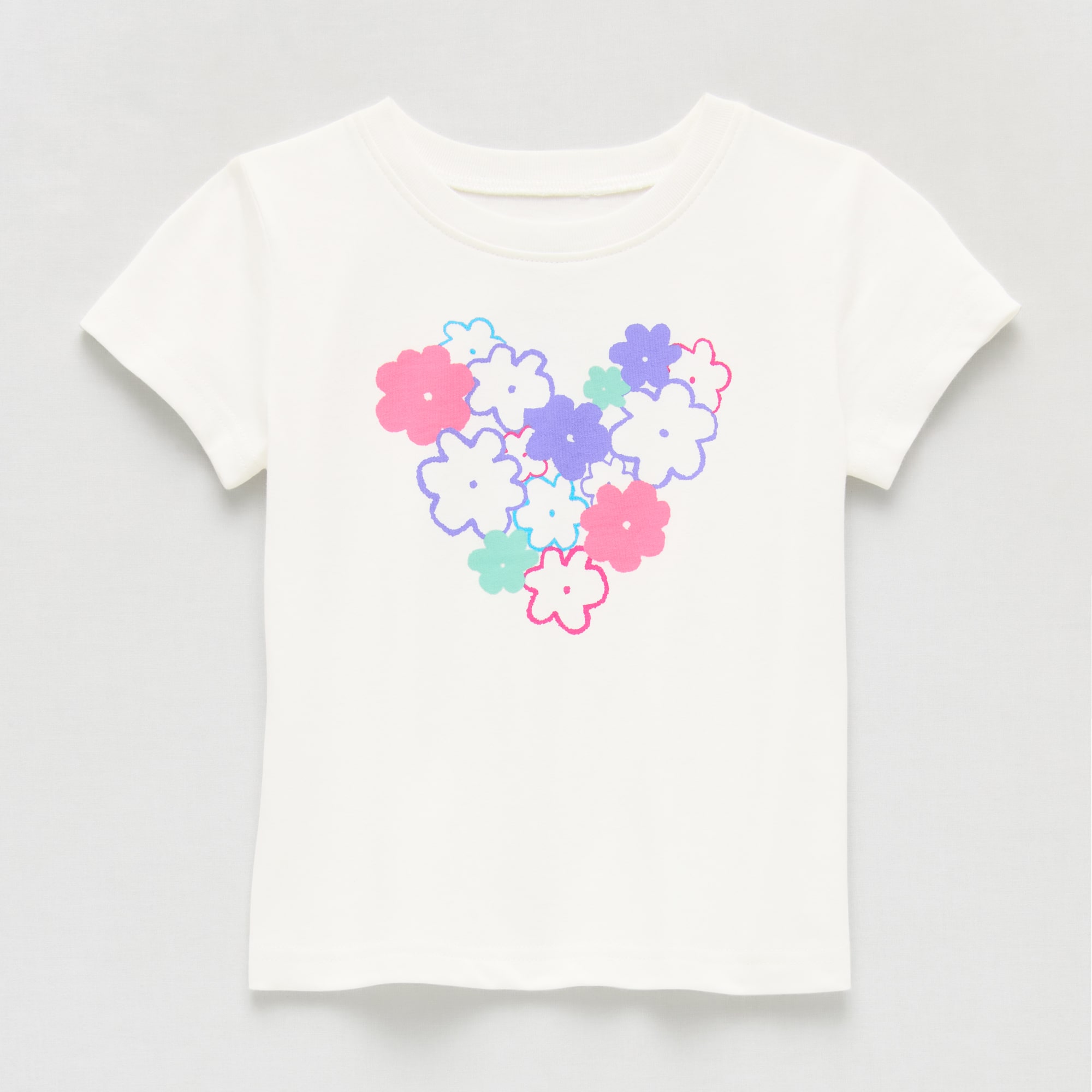 Okie Dokie Toddler & Little Girls Round Neck Short Sleeve Regular Fit Graphic T-Shirt