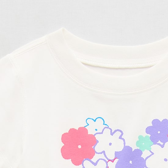 Okie Dokie Toddler Girls Round Neck Short Sleeve Adaptive Regular Fit Graphic T-Shirt