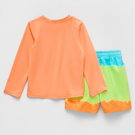 Okie Dokie Toddler & Little Boys Tie Dye 2-pc. Rash Guard Set