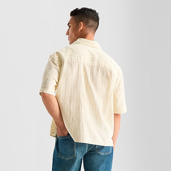 Arizona Mens Short Sleeve Regular Fit Button-Down Shirt