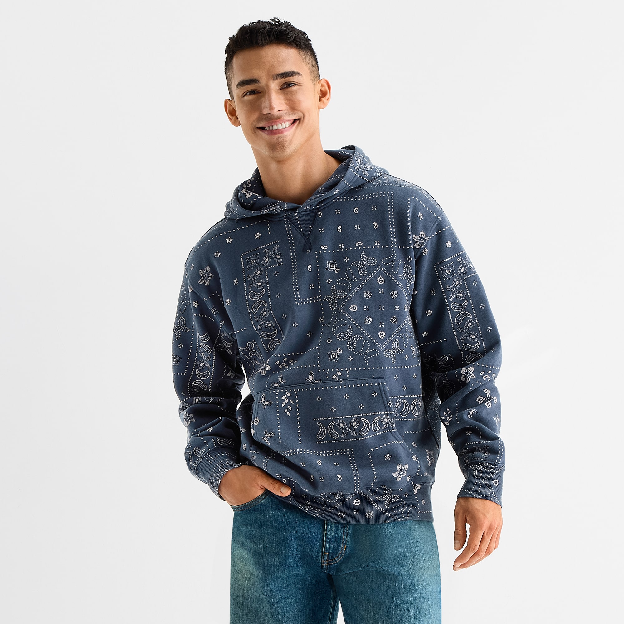 Arizona Mens Long Sleeve Fleece Hoodie