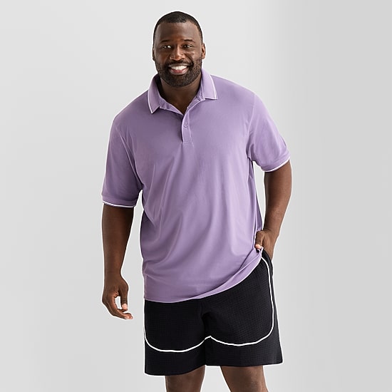 Shaquille O'Neal XLG™ Elevated Athletic Mens Short Sleeve Polo Shirt