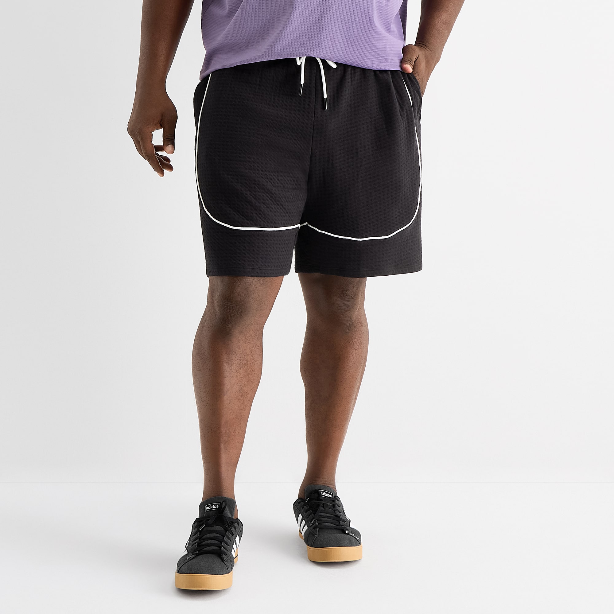 Shaquille O'Neal XLG™ Double Knit Pique Mens 8" Mid Rise Big and Tall Workout Shorts
