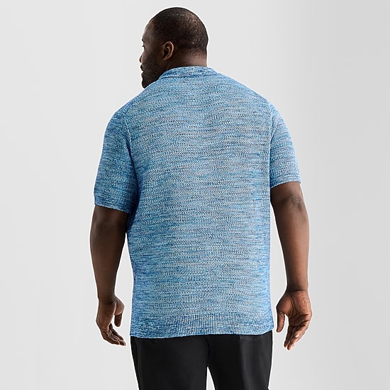 Shaquille O'Neal XLG™ Big and Tall Mens Short Sleeve Polo Sweater