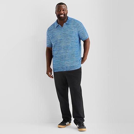 Shaquille O'Neal XLG™ Big and Tall Mens Short Sleeve Polo Sweater