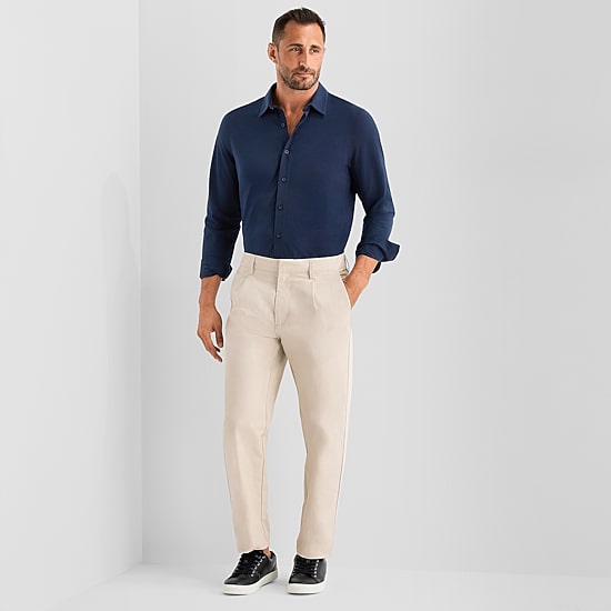 Stylus Mens Regular Fit Pleated Pant