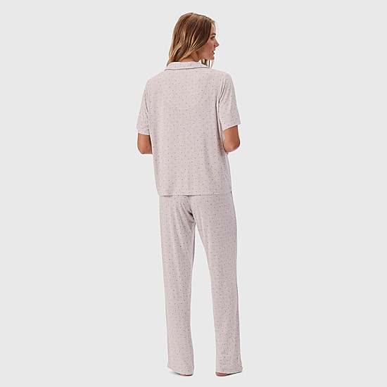 Martha Stewart Womens Short Sleeve 2-pc. Pajama Set