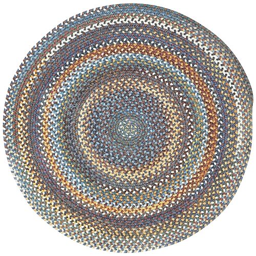 Capel Kill Devil Hill Wool-Blend Round Area Rug - Medium Blue - 7'6″