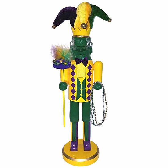 14" Mardi Gras Christmas Nutcracker