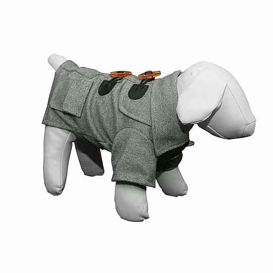The Pet Life Military Static Rivited Fashion Collared Wool Pet Coat