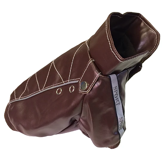 The Pet Life Wuff-Rider Fashion Suede Stitched Pet Coat