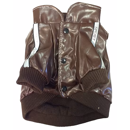The Pet Life Wuff-Rider Fashion Suede Stitched Pet Coat