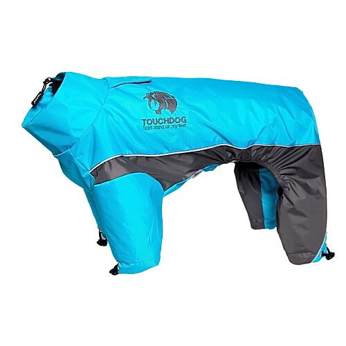 The Pet Life Touchdog Quantum-Ice Full-Bodied Adjustable and 3M Reflective Dog Jacket w/ BlacksharkTechnology, One Size, Blue