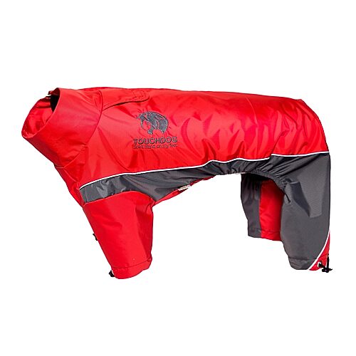 Pet Life JKTD3RDSM Touchdog Quantum-Ice Full-Bodied Adjustable and 3M Reflective Dog Jacket with Blackshark Technology- Red - Small