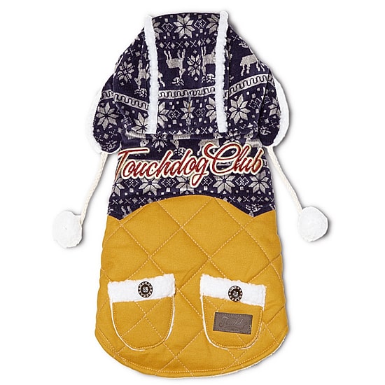 The Pet Life Touchdog Snowadayz Pom Pom Pet HoodedSweater