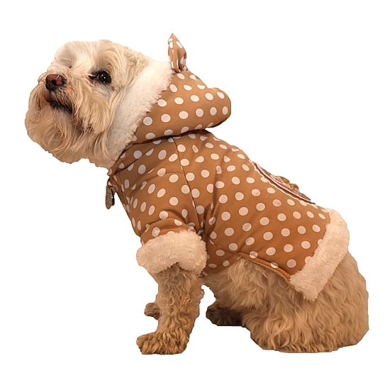 The Pet Life Polka-Dot Couture-Bow Pet Hoodie Sweater