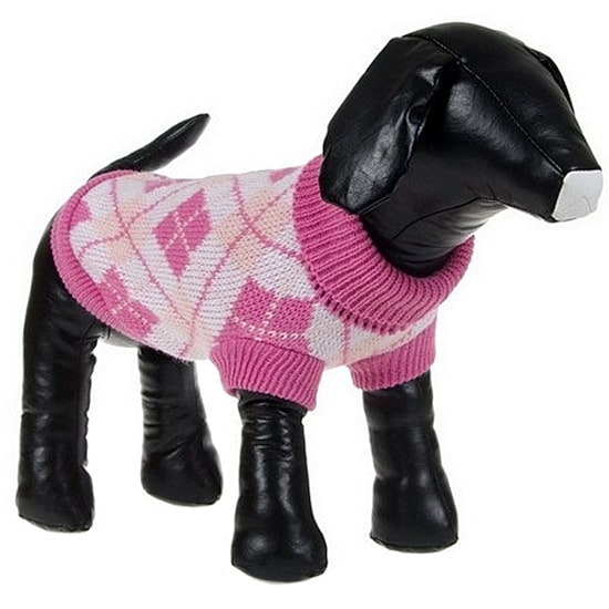 The Pet Life Argyle Style Ribbed Fashion Pet Sweater