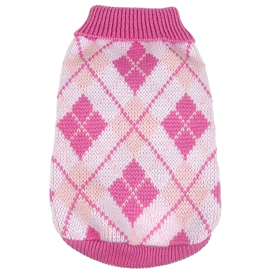 The Pet Life Argyle Style Ribbed Fashion Pet Sweater
