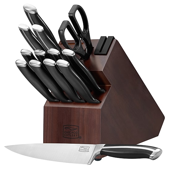 Chicago Cutlery Burling Integrated Steel Handle 14-pc Block Set