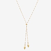 Gold Addiction Womens 14K Gold 18 Inch Y Necklace