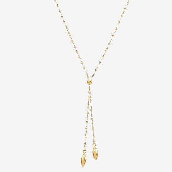 Gold Addiction Womens 14K Gold 18 Inch Y Necklace