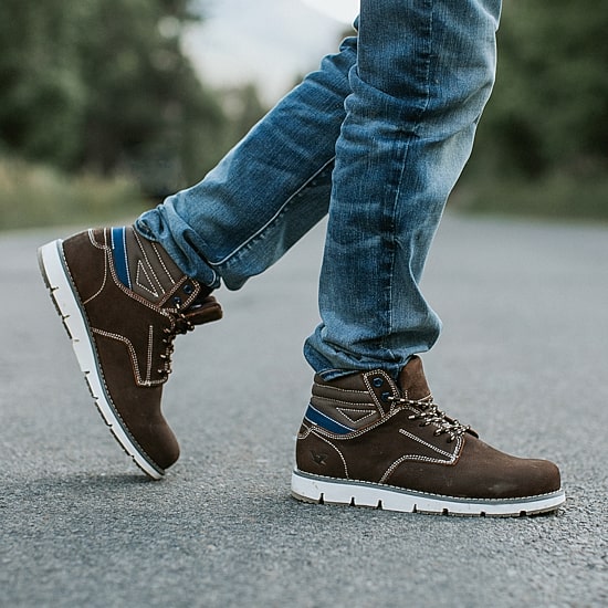 Territory Mens Ty Bridger Flat Heel Lace-Up Boots