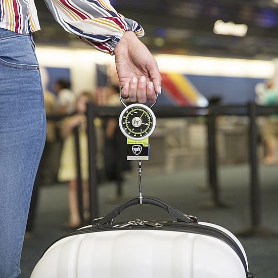 Travelon Stop and Lock Luggage Scale with Tape Measure