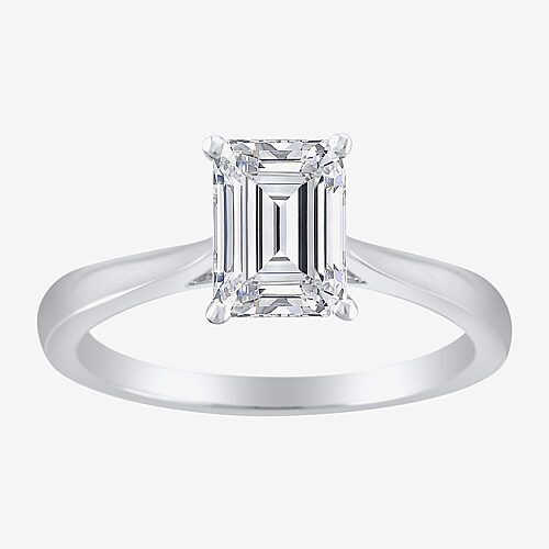 Modern Bride (h-i / Si2) Womens 1 1/2 Ct. Lab-grown White Diamond In 14k Gold Emerald Solitaire Engagement Ring