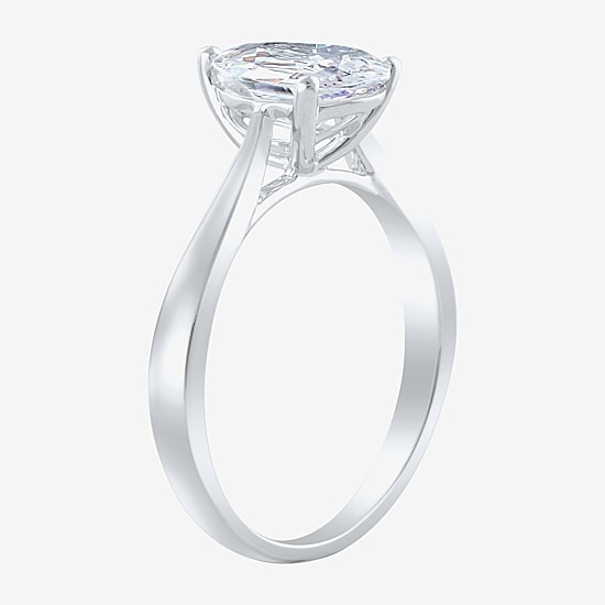 (H-I / SI2) Womens 1 1/2 CT. Lab-Grown White Diamond in 14K Gold Pear Solitaire Engagement Ring
