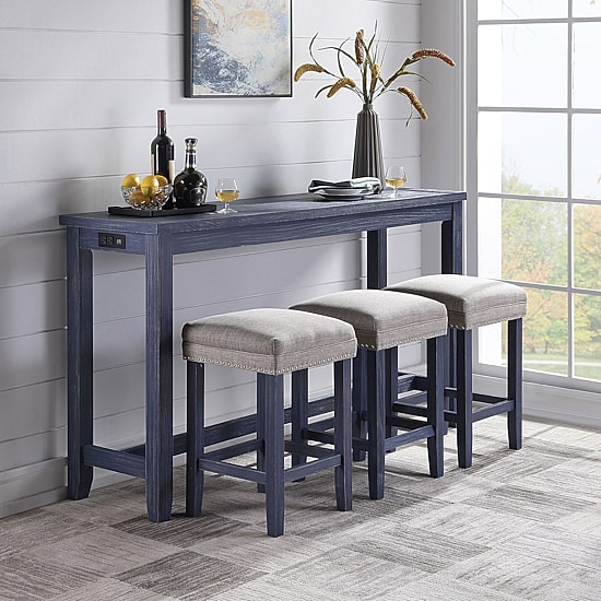Furniture of America™ Mesti 4-pc. Counter Height Rectangular Dining Set