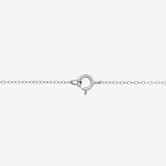 DiamonArt® Womens 1/10 CT. T.W. White Cubic Zirconia Sterling Silver Butterfly Pendant Necklace