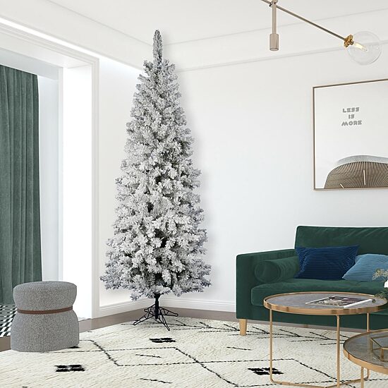 Vickerman 8 1/2 Foot Pre-Lit Flocked Christmas Tree