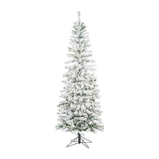 Vickerman 8 1/2 Foot Pre-Lit Flocked Christmas Tree