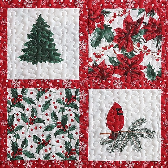 Beatrice Home Fashions Holiday Quilt Set