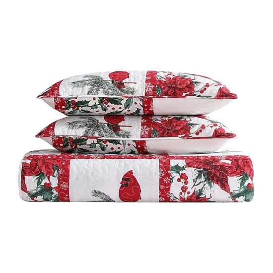 Beatrice Home Fashions Holiday Quilt Set