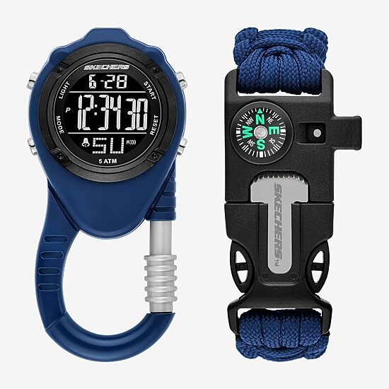 Skechers Mens Blue 2-pc. Watch Boxed Set Sr8504