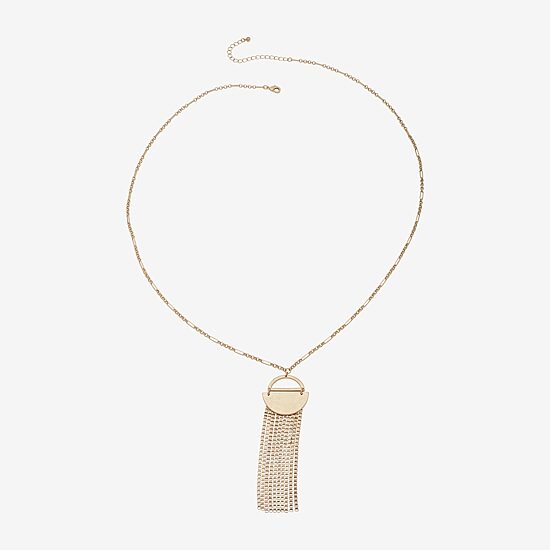 a.n.a Gold Tone Womens 30 Inch Pendant Necklace