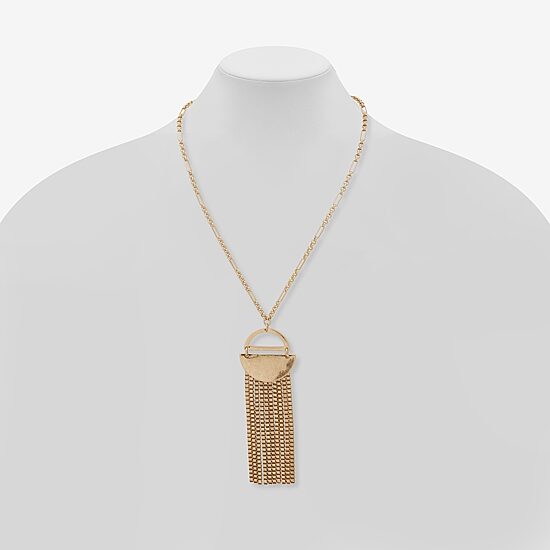 a.n.a Gold Tone Womens 30 Inch Pendant Necklace