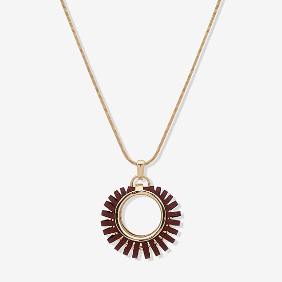 Worthington Gold Tone Womens 32 Inch Pendant Necklace