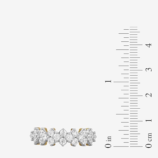 Womens 1 CT. T.W. Lab Grown White Diamond 10K Gold Cocktail Ring