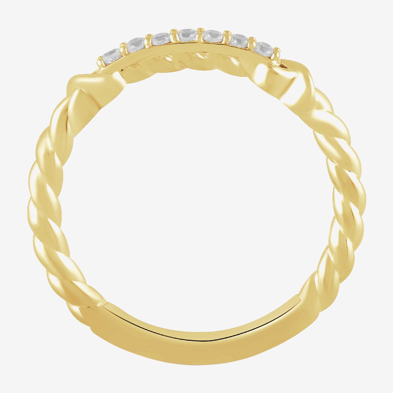 Womens 1/10 CT. T.W. Lab Grown White Diamond 14K Gold Over Silver Sterling Silver Delicate Cocktail Ring