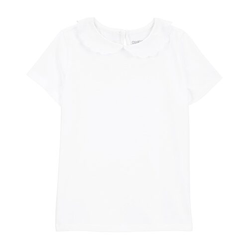 Oshkosh Toddler Girls Short Sleeve T-Shirt, 5t, White