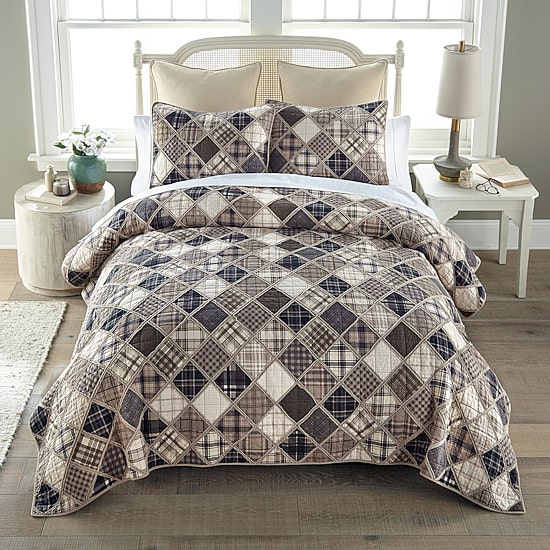 Donna Sharp Driftwood 3-pc. Hypoallergenic Quilt Set