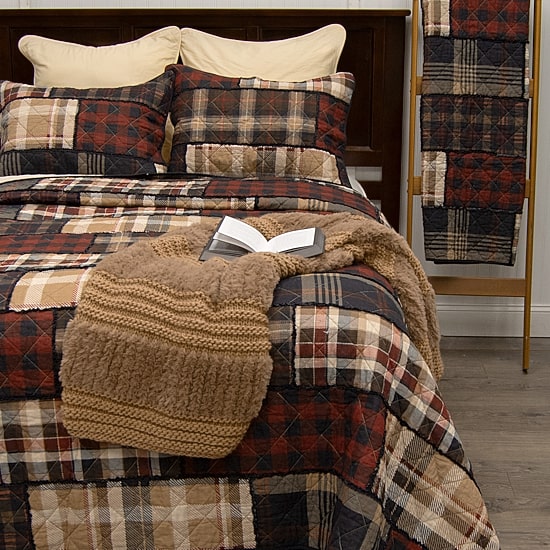 Donna Sharp Lj Plaid Hypoallergenic Quilt Set