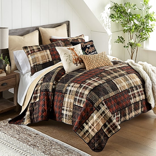 Donna Sharp Lj Plaid Hypoallergenic Quilt Set