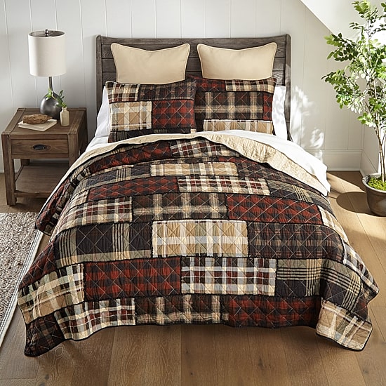 Donna Sharp Lj Plaid Hypoallergenic Quilt Set