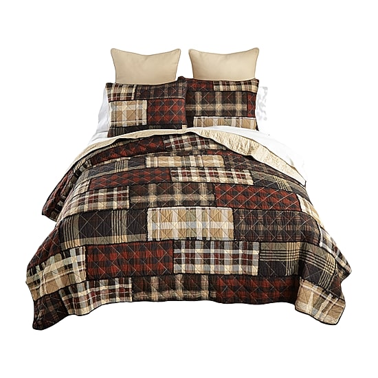 Donna Sharp Lj Plaid Hypoallergenic Quilt Set