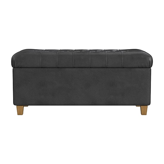 Kinfine Homepop Hainsley Storage Bench in Faux Leather