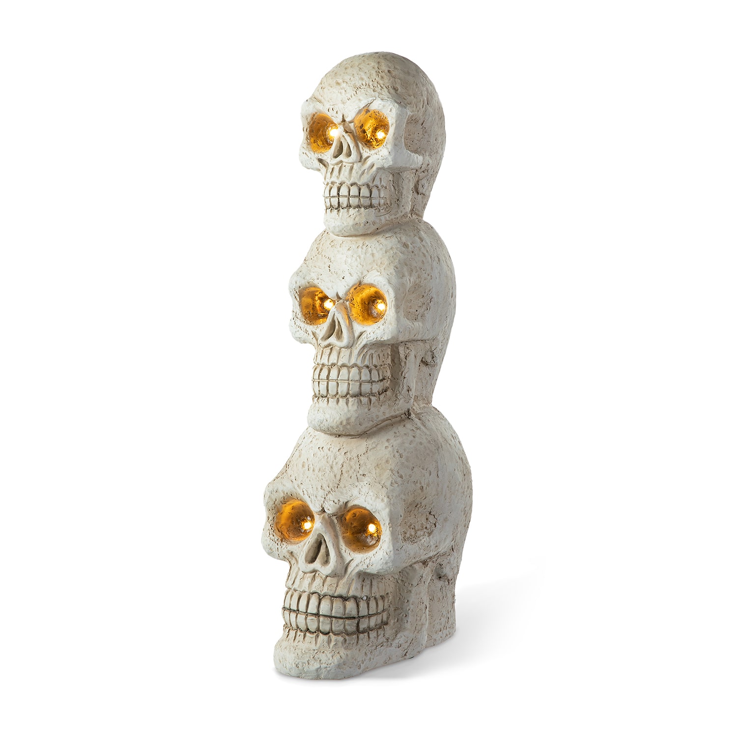 Glitzhome "25.5""Ligted Mgo Skull Porch Decor" Halloween Porch Sign